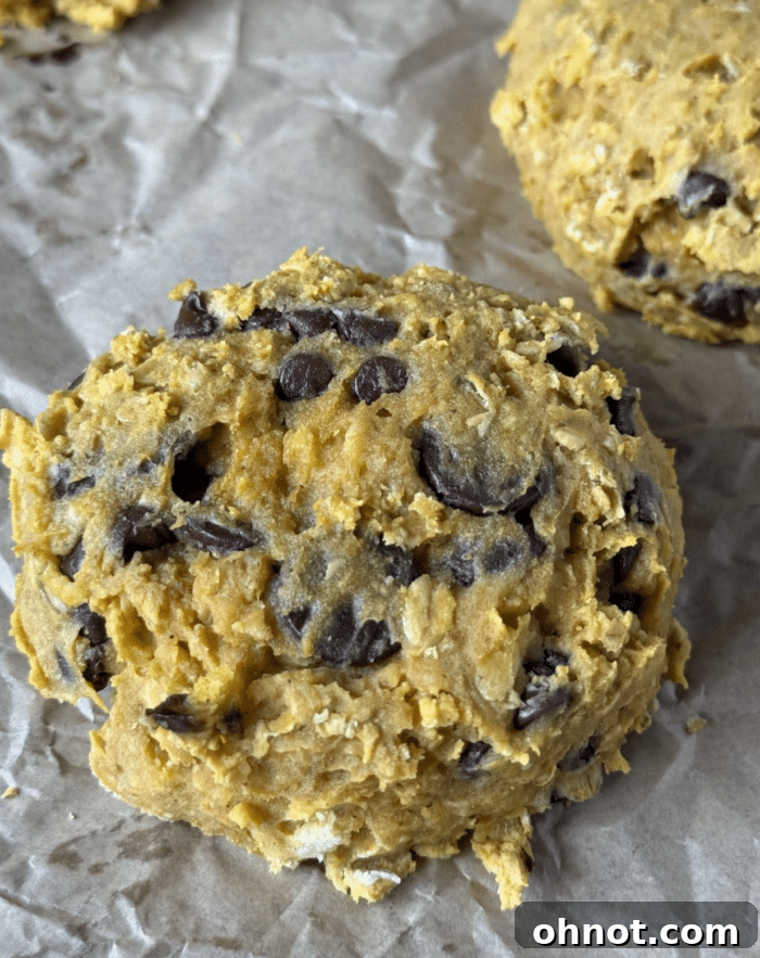Gooey, healthy sweet potato cookies fresh from the oven.