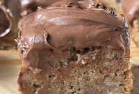 Moist Banana Cake with Rich Chocolate Frosting