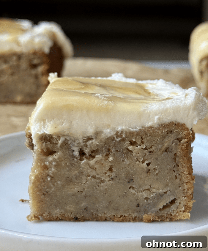 Gooey banana bread cake.