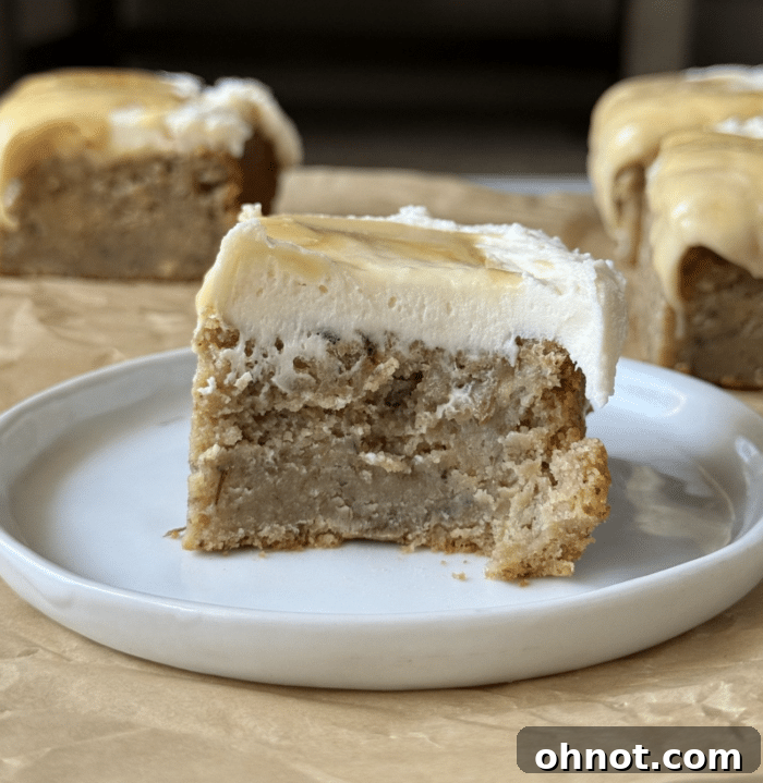 Bite of frosting.