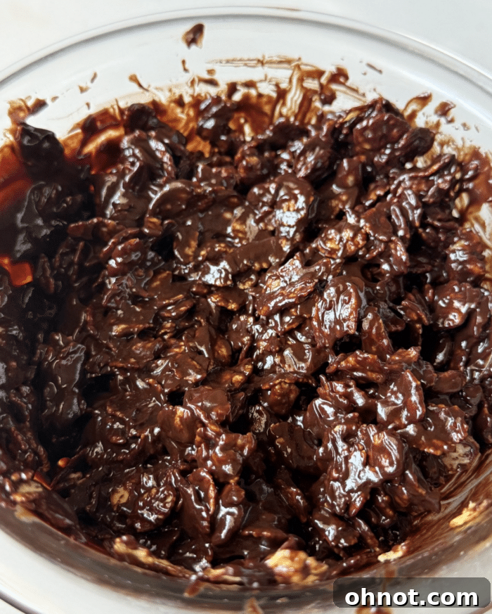 Corn flakes with cocoa.