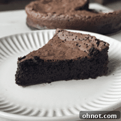 Gluten free flourless chocolate cake.