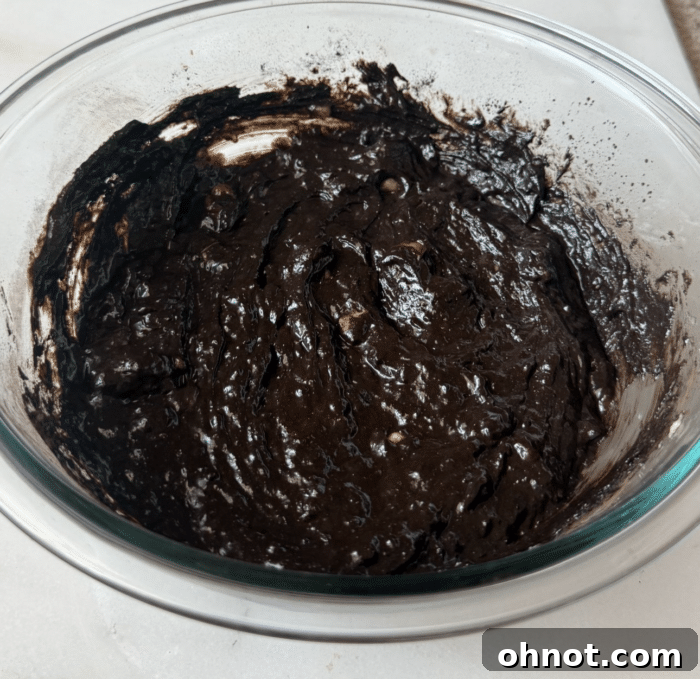 Dark brownie dough.
