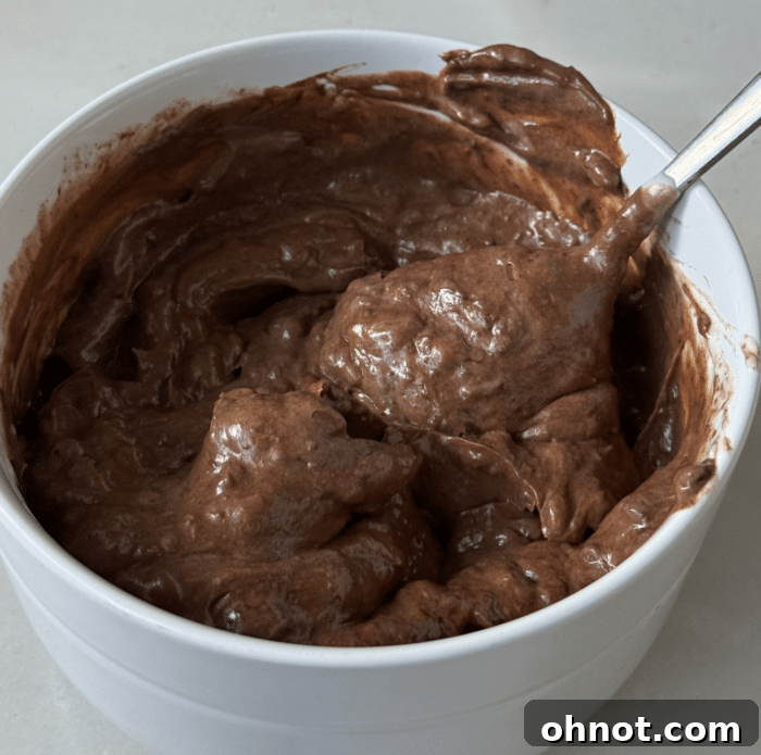 Chocolate protein frosting.