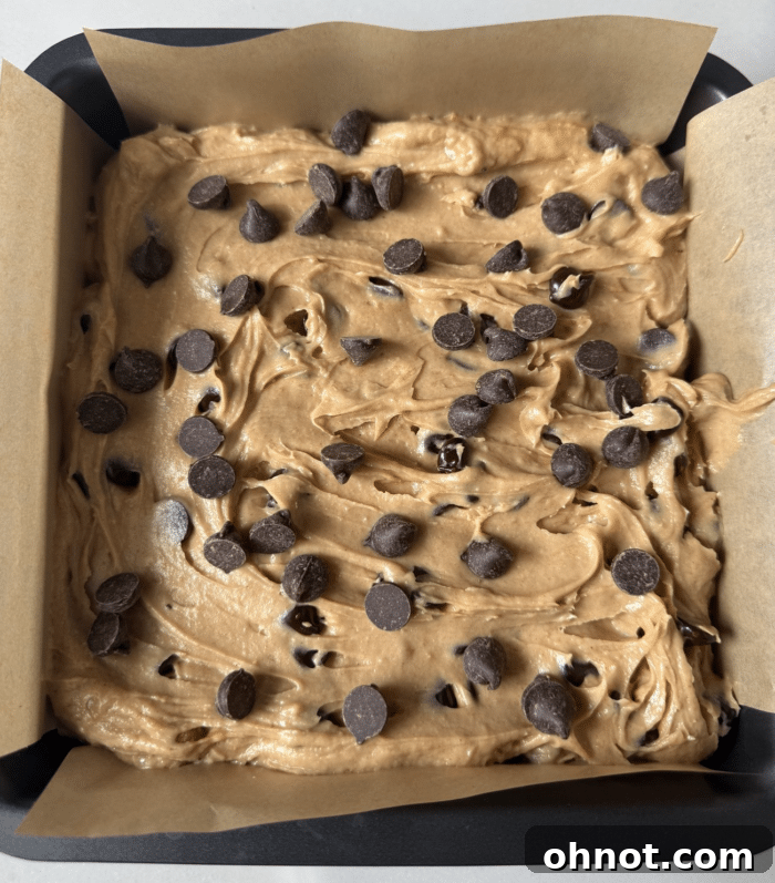 High protein bars in pan.