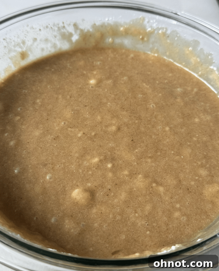 Banana batter bowl.