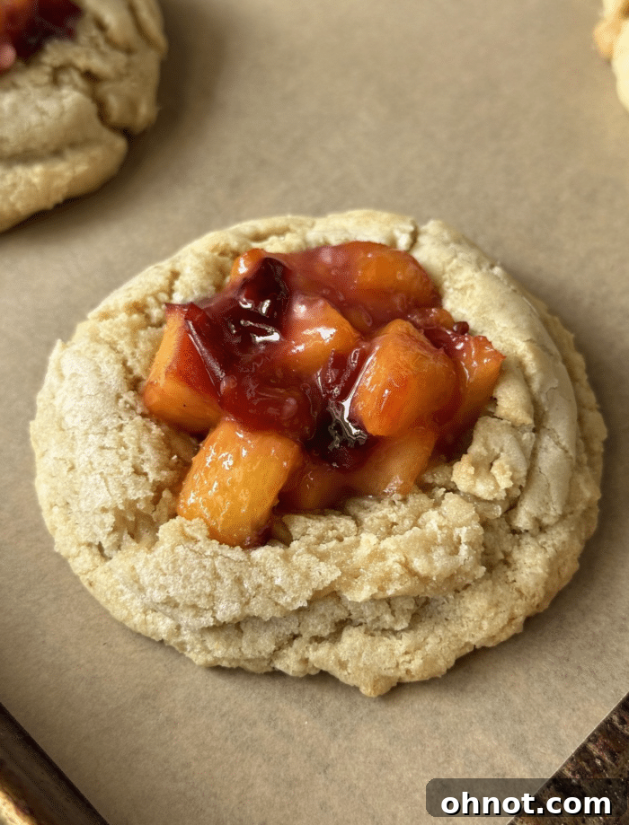 Peach cobbler cookies.