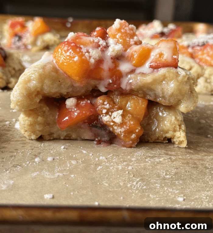 Stack of fruity dessert.