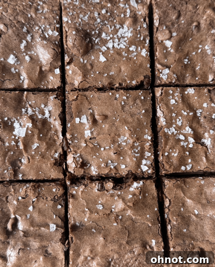 Sliced chocolate squares.