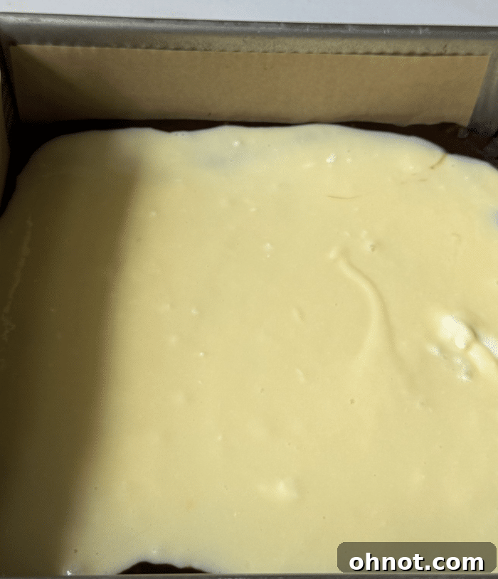 Creamy layer brownies.