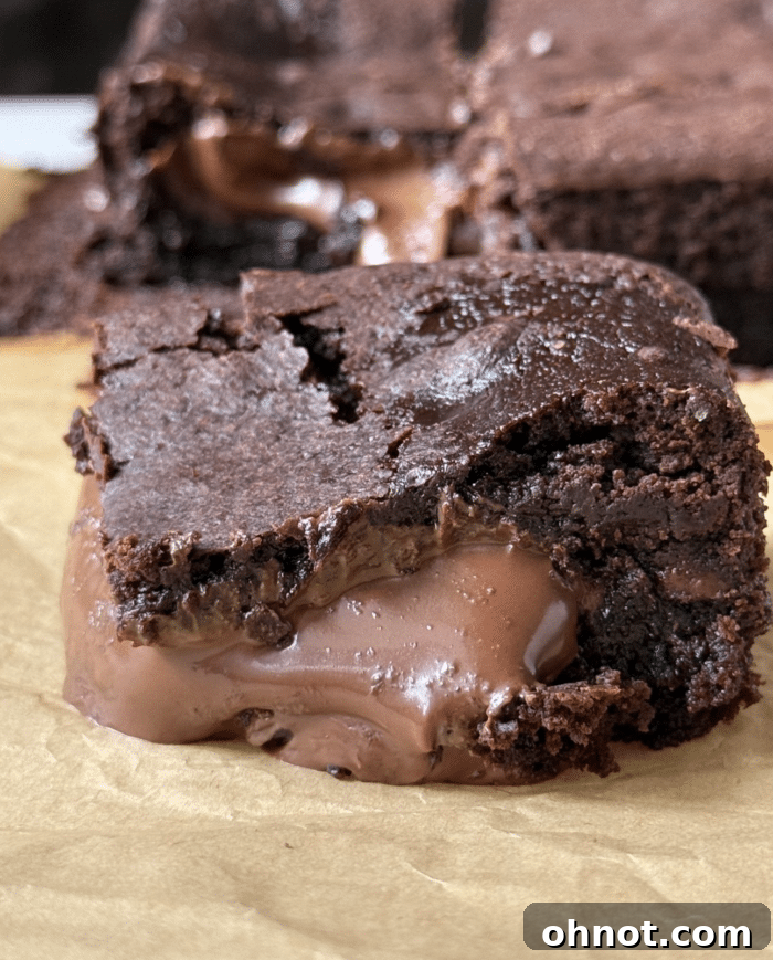 Fudge filled brownie.