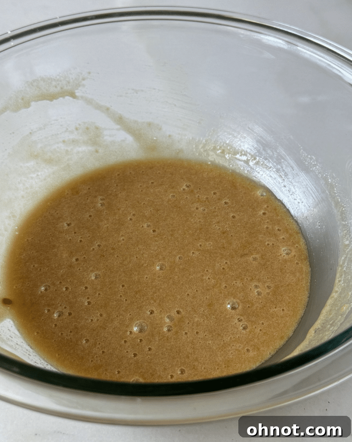 Sugar and butter in bowl.