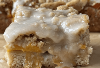 Moist Peach Coffee Cake Recipe with Cinnamon Streusel