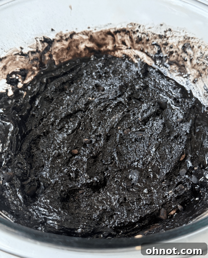 Zucchini chocolate batter.