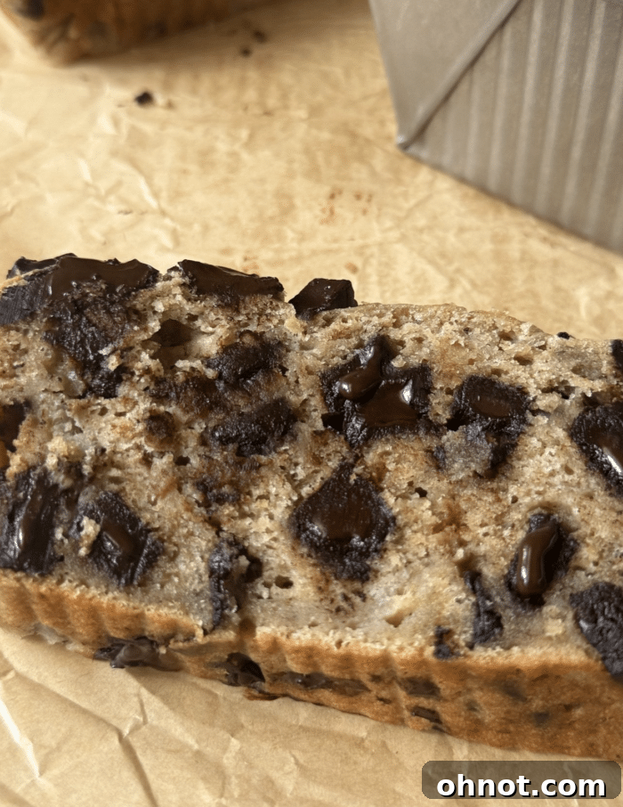 Chocolate chip yogurt bread.