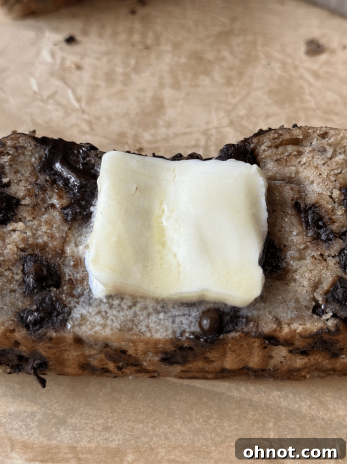 Bread slice with butter.