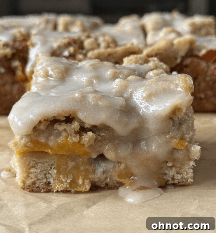 Peach coffee cake.