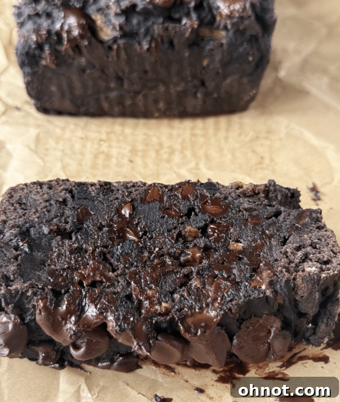 Double chocolate banana bread.