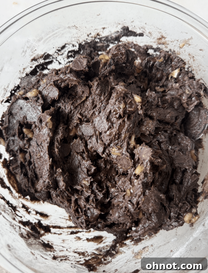 Double chocolate chip batter.