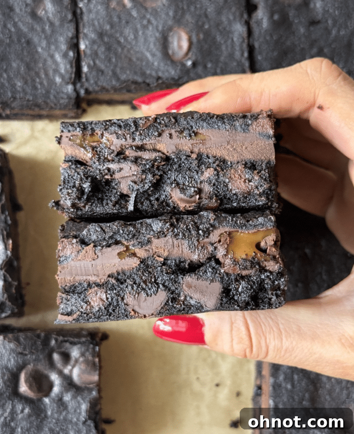 Chocolate stuffed brownies.